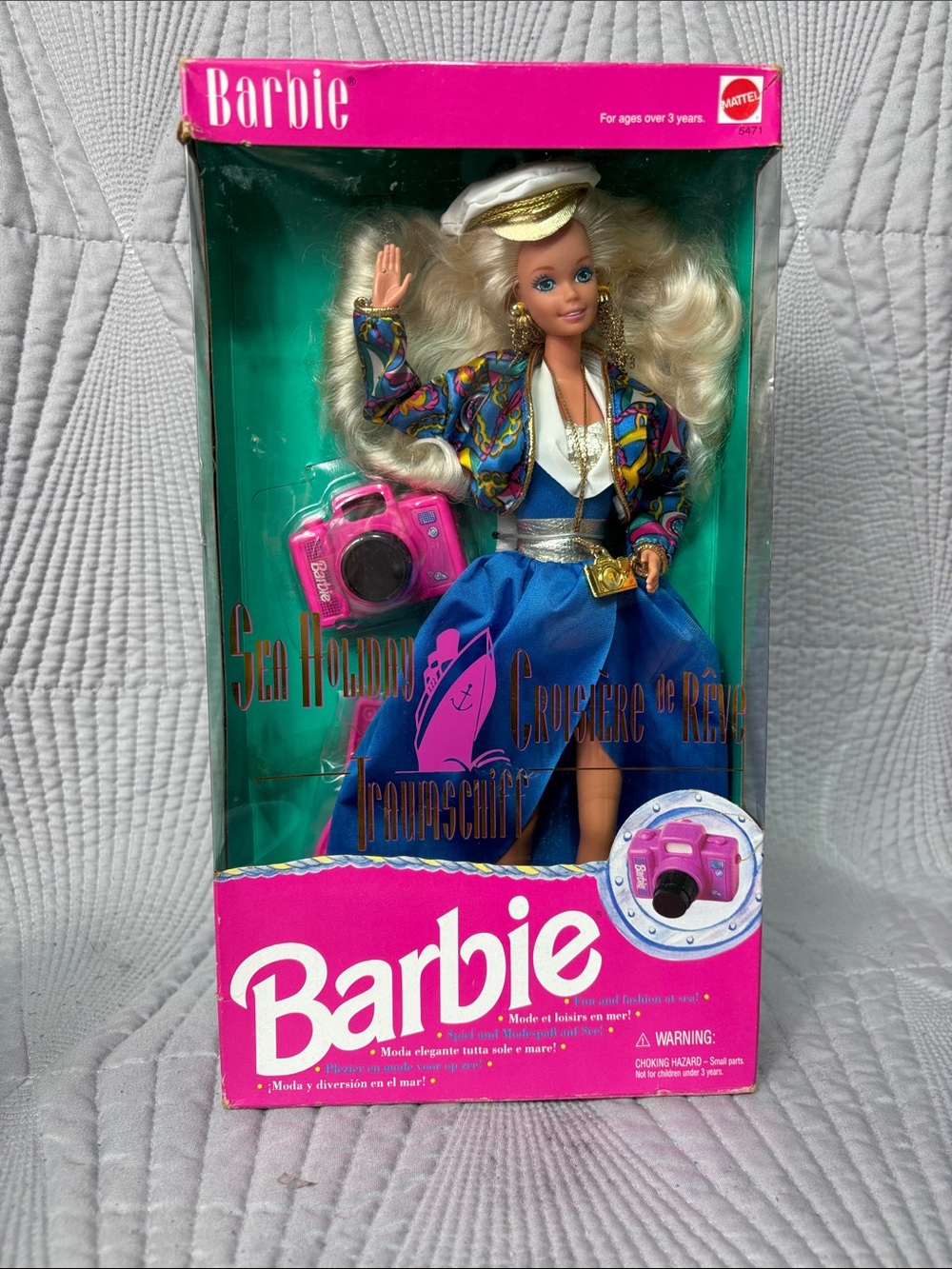 Barbie Pink & Blue Sea Holiday Doll in Box